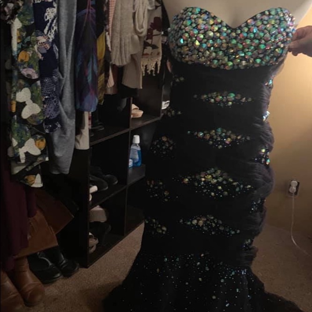 Mori Lee corset prom dress